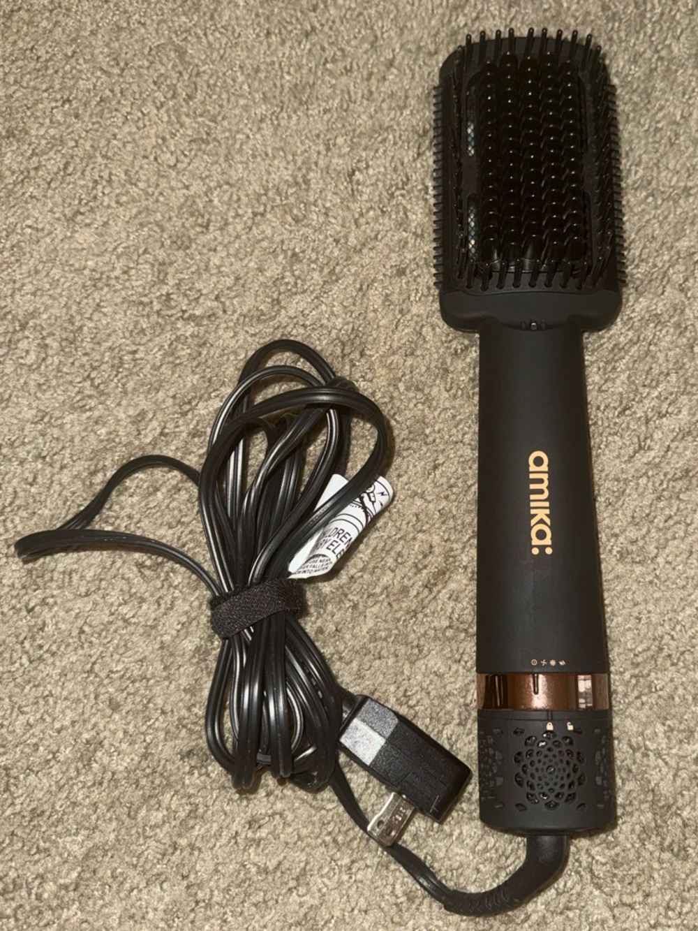 amika Double Agent 2-in-1 Straightening Blow Dryer Brush